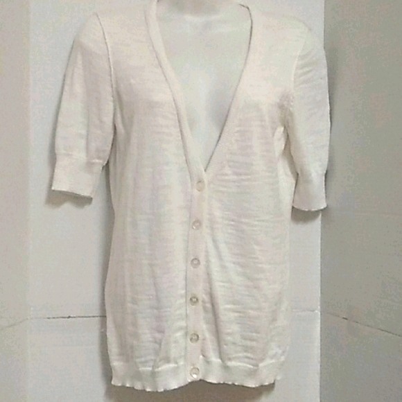 Caslon Sweaters - Caslon white cardigan/sweater sz M